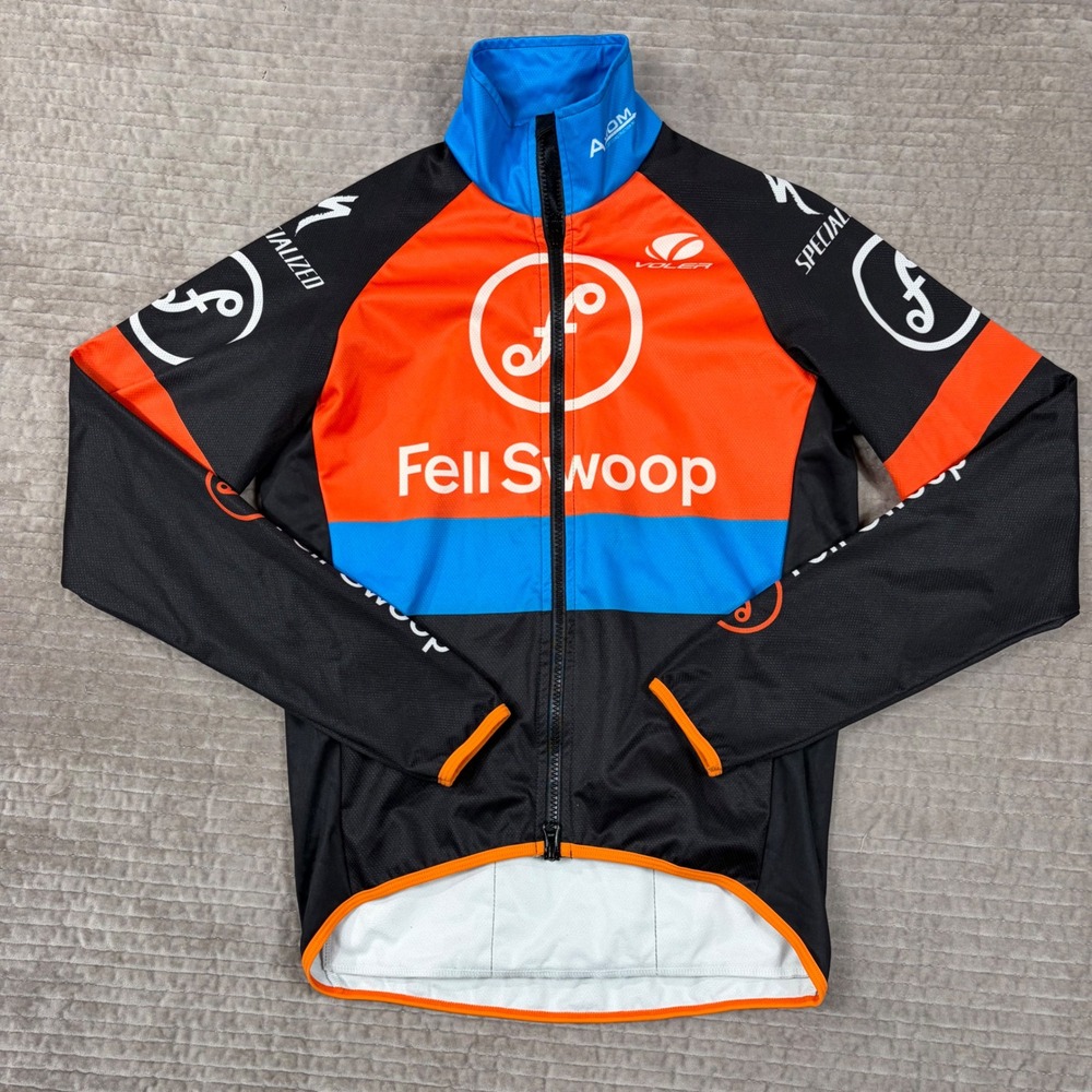 Voler Mens Thermal Cycling Jacket Fell Swoop KEXP Specialized Orange Blue Small
